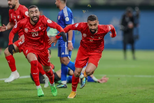 مرهون محتفلاً بهدفه الثمين في مرمى الكويت (خليجي 26)