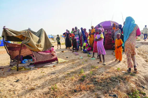 لاجئون سودانيون في تشاد يوم 6 أكتوبر 2024 (أ.ب)