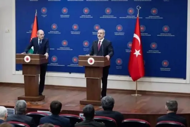 Fidan and Safadi during the press conference in Ankara (Turkish Ministry of Foreign Affairs)