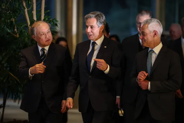 صورة من زيارة وزير الخارجية الأميركي إلى اليابان 7 يناير 2025 (د.ب.أ)