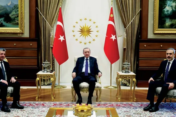 Mesrur Barzani Ankara'da ağırlandı