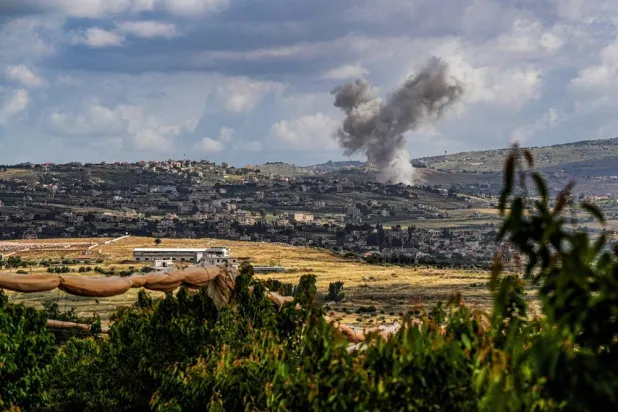 Smoke rises above south Lebanon following an Israeli strike amid cross-border hostilities between Hezbollah and Israeli forces, as seen from Israel's border with Lebanon in northern Israel, May 5, 2024. (Reuters) 