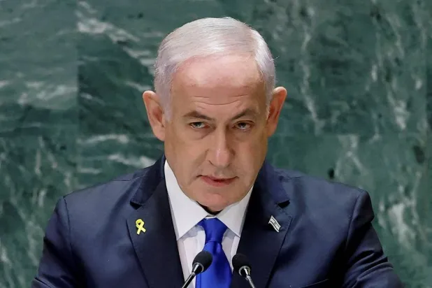 Israeli Prime Minister Benjamin Netanyahu addresses the 79th United Nations General Assembly at UN headquarters in New York, US, September 27, 2024. (Reuters)