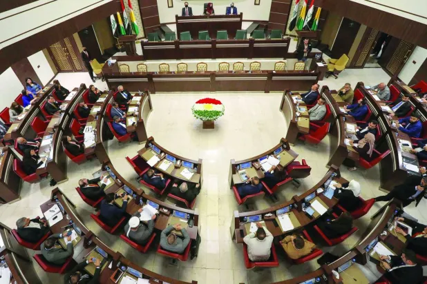 A session of the Kurdistan Regional Parliament (AFP)