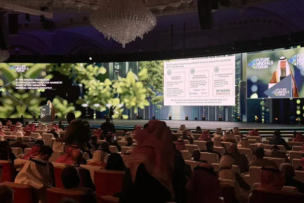 وزير الطاقة السعودي يتحدث في إحدى جلسات مؤتمر التعدين بالرياض (الشرق الأوسط)