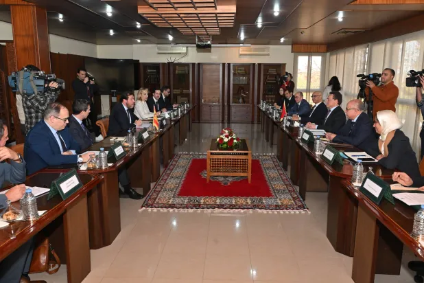 من اجتماع حكومي مغربي إسباني سابق (إ.ب.أ)