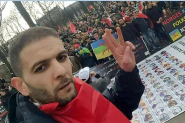 صورة متداولة ليوسف الأسروتي الذي اعتقل من طرف السلطات الألمانية