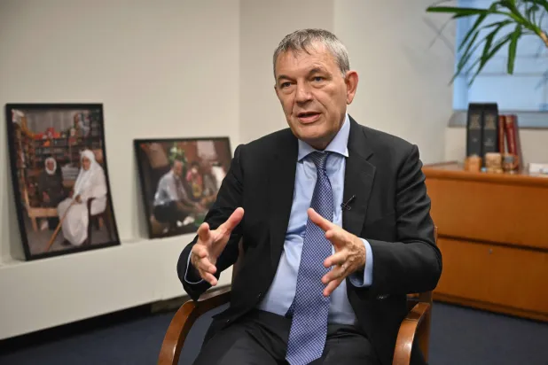 المفوض العام لـ«أونروا» فيليب لازاريني (أ.ف.ب)