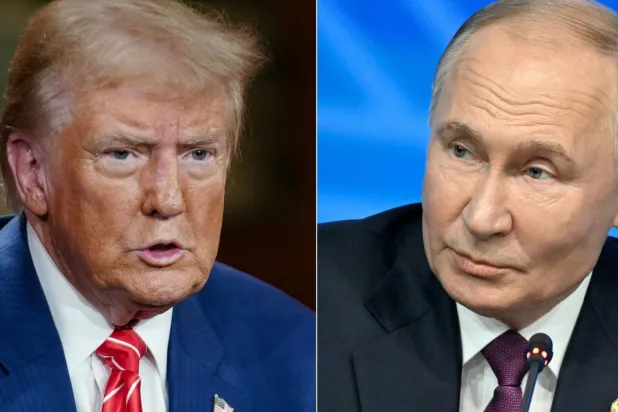 صورة مركبة لبوتين وترمب (أ.ف.ب)