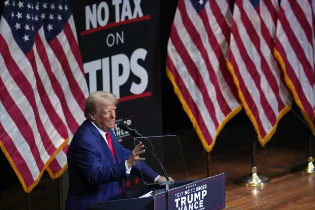 ترمب يتحدث أمام تجمع انتخابي في أشفيل (أرشيفية - أب)