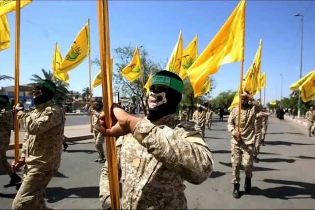 Members of the al-Nujaba movement during a military parade. (Al-Nujaba)