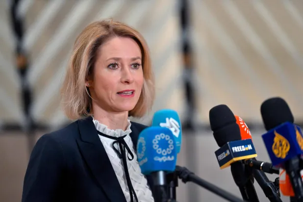 مسؤولة الشؤون الخارجية في الاتحاد الأوروبي كايا كالاس في بروكسل (أ.ف.ب)