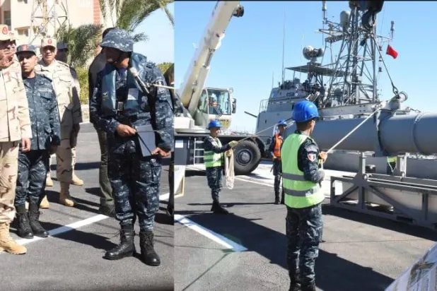 الفريق أول عبد المجيد صقر وزير الدفاع والإنتاج الحربي يتفقد قاعدة البحر الأحمر البحرية (المتحدث العسكري)