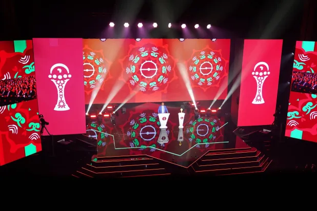 مسرح محمد الخامس الوطني في الرباط استضاف قرعة أمم أفريقيا 2025 (رويترز)