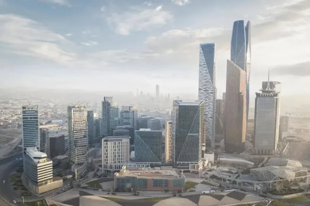 مركز الملك عبد الله المالي في العاصمة السعودية الرياض حيث مقر صندوق الاستثمارات العامة (واس)