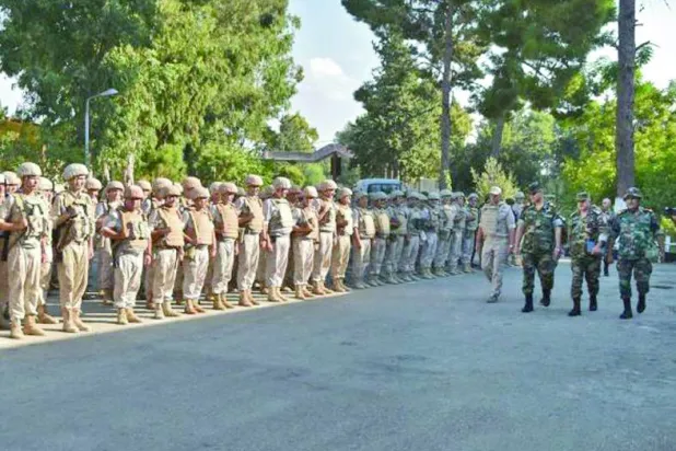 صور نشرتها الوكالة الرسمية السورية لمناورات مشتركة في قاعدة طرطوس البحرية على الساحل السوري أكتوبر 2022 (أ.ف.ب)