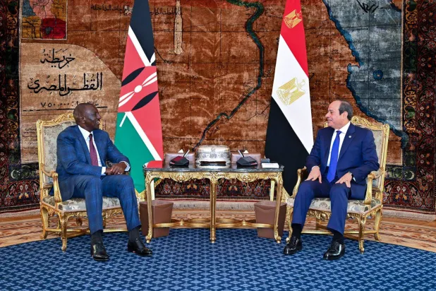 أجرى السيسي وروتو محادثات ثنائية في القاهرة لتعزيز التعاون (الرئاسة المصرية)
