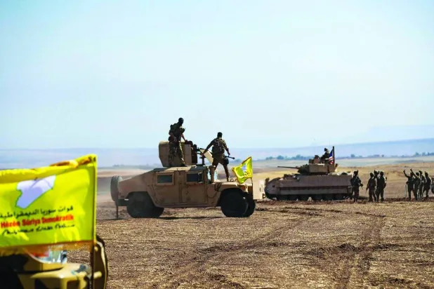 تدريبات مشتركة بين القوات الأميركية و«قسد» في شمال شرقي سوريا (أ.ف.ب)