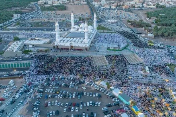 مسجد قباء وهو أول مسجد بُني في الإسلام (هيئة تطوير المدينة)