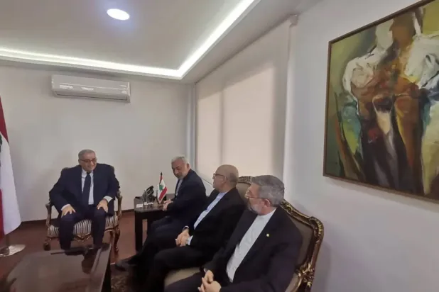 The Lebanese Foreign Minister meets with Iranian Deputy Foreign Minister Vahid Jalalzadeh and the accompanying delegation (Lebanese Ministry of Foreign Affairs)