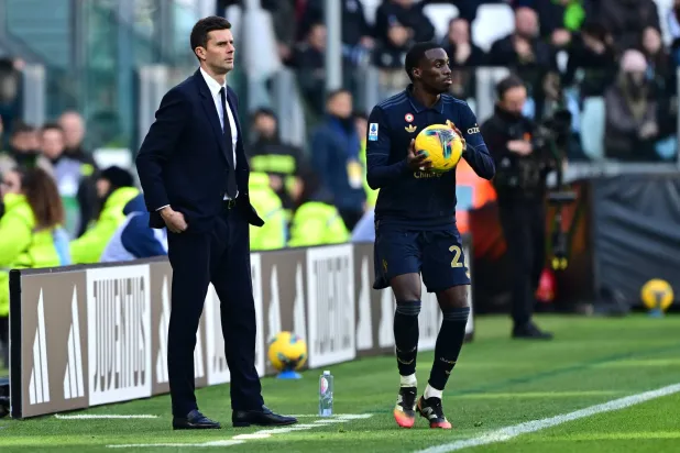 تياغو موتا مدرب يوفنتوس أشاد بلاعبه كولو مواني (أ.ف.ب)