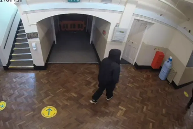 الفتاة كما تظهر في إحدى كاميرات المراقبة قبل تنفيذ الهجوم (الشرطة) 