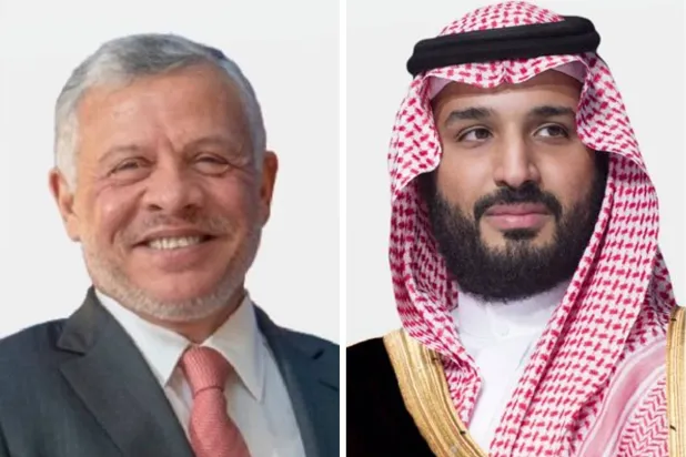 الأمير محمد بن سلمان والملك عبد الله الثاني بن الحسين (الخارجية السعودية)
