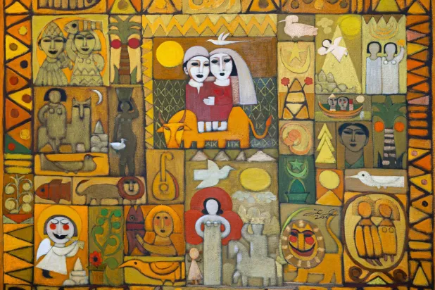 معرض «أساطير» للفنان المصري مصطفى رحمة (إدارة الغاليري)