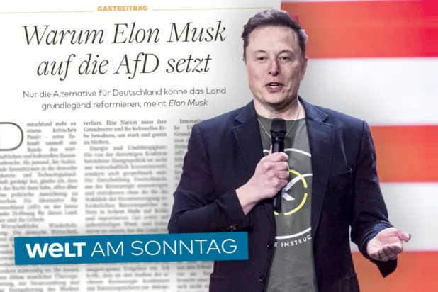إيلون ماسك ... أثار ضجة في الإعلام الألماني (أ ب)