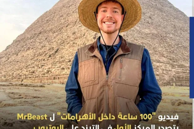 مستر بيست خلال تصوير الفيديو (وزارة السياحة والآثار المصرية)