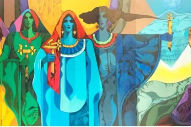 من أعمال معرض «الروح... مسارات السكون» (الشرق الأوسط)