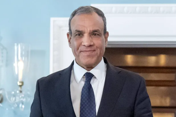 وزير الخارجية المصري بدر عبد العاطي خلال لقائه وزير الخارجية الأميركي ماركو روبيو في واشنطن - 10 فبراير 2025 (أ.ب)