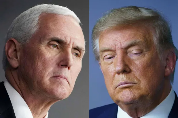 صورة مركبة تجمع دونالد ترمب (يمين) ومايك بنس (أ.ف.ب)