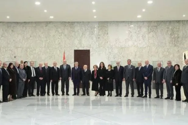 الرئيس جوزيف عون مع وفد من الرابطة المارونية (الرئاسة اللبنانية)