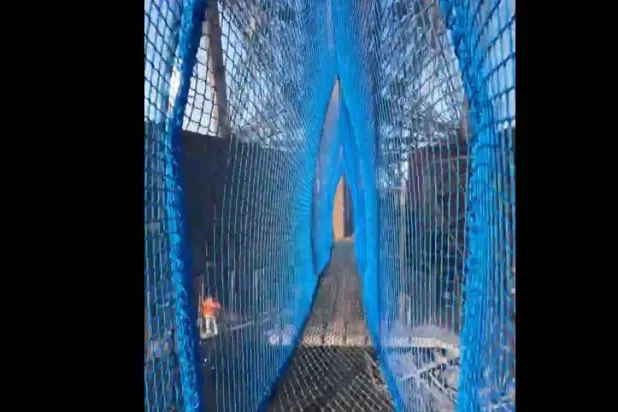 لقطة من فيديو تُظهر الجسر الجديد التابع لبرج إيفل (إكس)