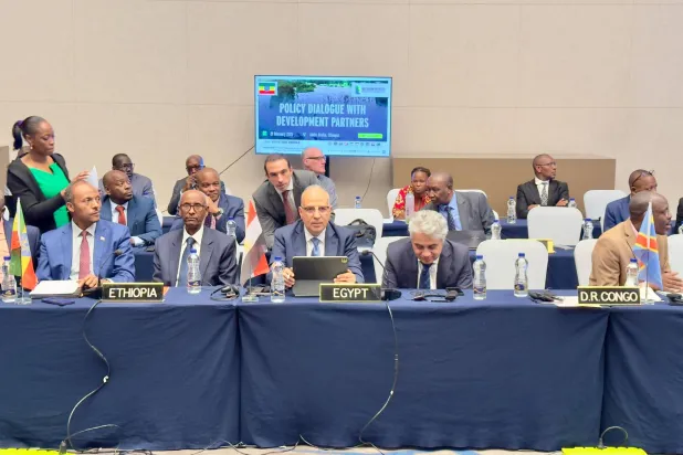 وزير الري المصري خلال مشاركته في الاجتماع الوزاري لمبادرة حوض النيل في أديس أبابا (وزارة الري المصرية)