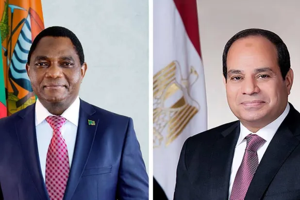 السيسي يستقبل رئيس زامبيا هاكيندي هيشيليما في القاهرة (الرئاسة المصرية)