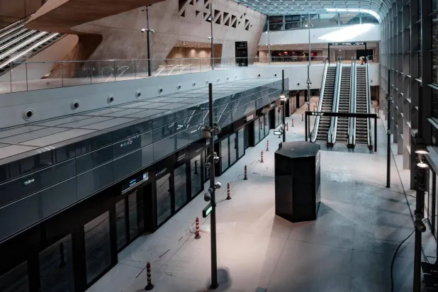 مرافق «محطة قصر الحكم» ضمن شبكة قطار الرياض (الهيئة الملكية)