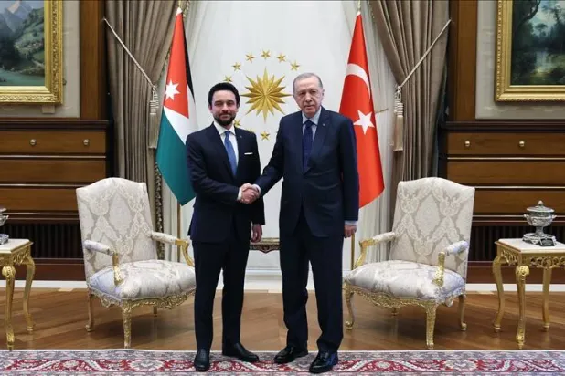 الرئيس إردوغان يستقبل ولي العهد الأردني في أنقرة (الرئاسة التركية)