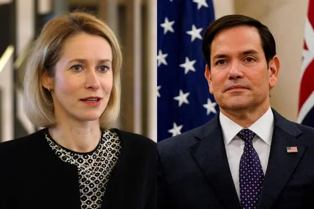 صورة مدمجة تظهر وزير الخارجية الأميركي ماركو روبيو والممثلة العليا للسياسة الخارجية بالاتحاد الأوروبي كايا كالاس (أ.ف.ب - رويترز)