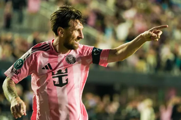 الأرجنتيني ليونيل ميسي نجم إنتر ميامي الأميركي (د.ب.أ)