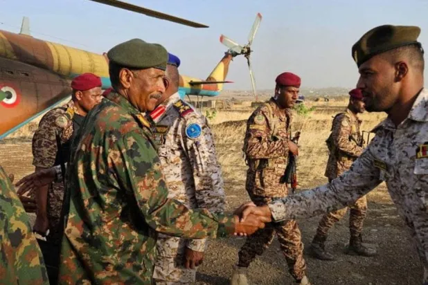 البرهان بعد كسبه معركة العاصمة (رويترز)