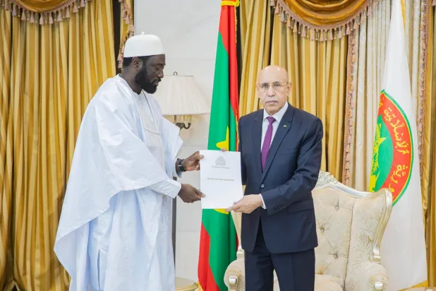 وزير خارجية غامبيا يسلم رسالة إلى الرئيس الموريتاني (الرئاسة الموريتانية)
