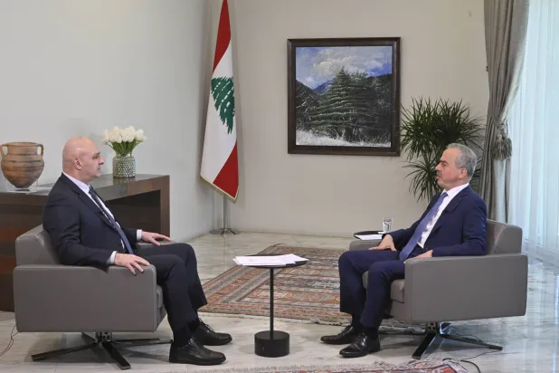 رئیس جمهور لبنان، ژوزف عون، در خلال گفت‌وگو با سردبير غسان شربل 