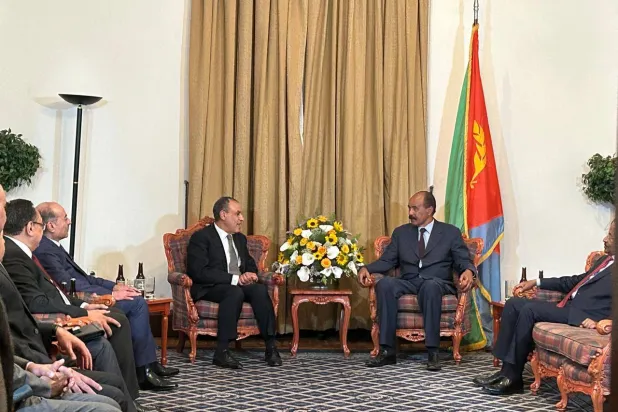 محادثات بين رئيس إريتريا ووزير الخارجية المصري في أسمرة (الخارجية المصرية)