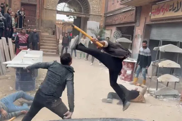 أحمد العوضي في مشهد من مسلسله «فهد البطل» (حسابه على فيسبوك)