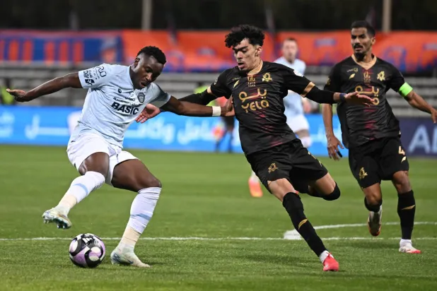 من مباراة الفيحاء والوحدة ضمن الدوري السعودي (تصوير: بشير صالح)