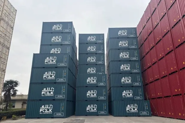 Folk Maritime containers. (Asharq Al-Awsat) 