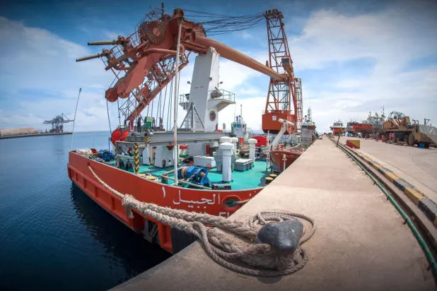 ميناء الملك فهد الصناعي بالجبيل في شرق السعودية (الهيئة العامة للمواني)