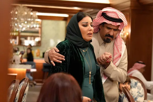 سمية الخشاب في مشهد من مسلسل «أم 44» (شاهد)